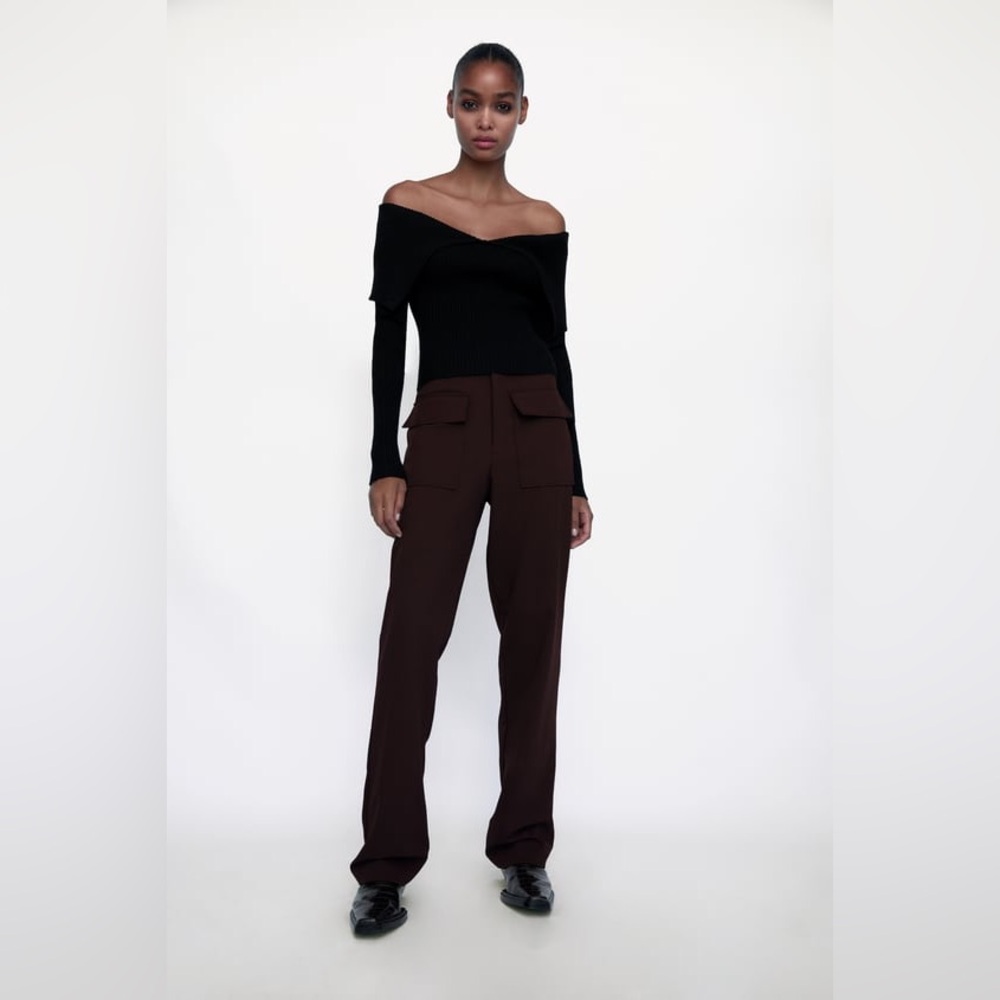 Zara Fitted Knit Top - Size Small